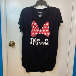 Disney Minnie Mouse Short sleeve Black T-shirt